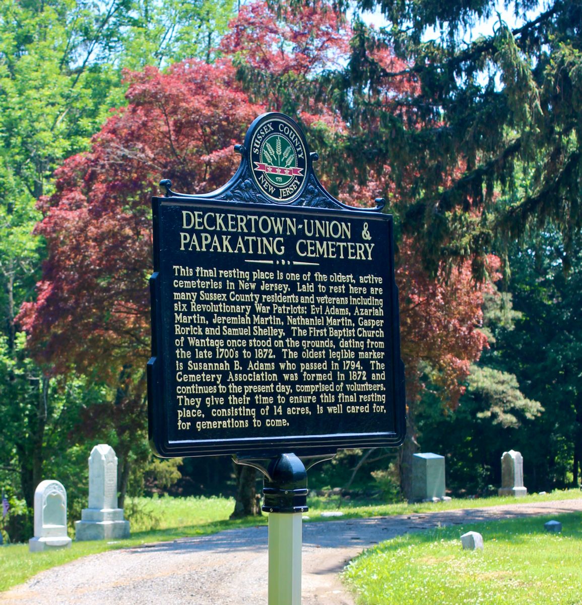 Deckertown Union and Papakating Cemetery Sussex County